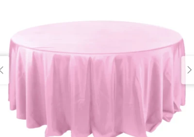 Pink table linens